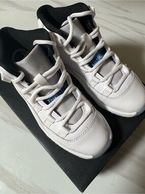 Jordan Kids White and Black Lace-Up Sneakers